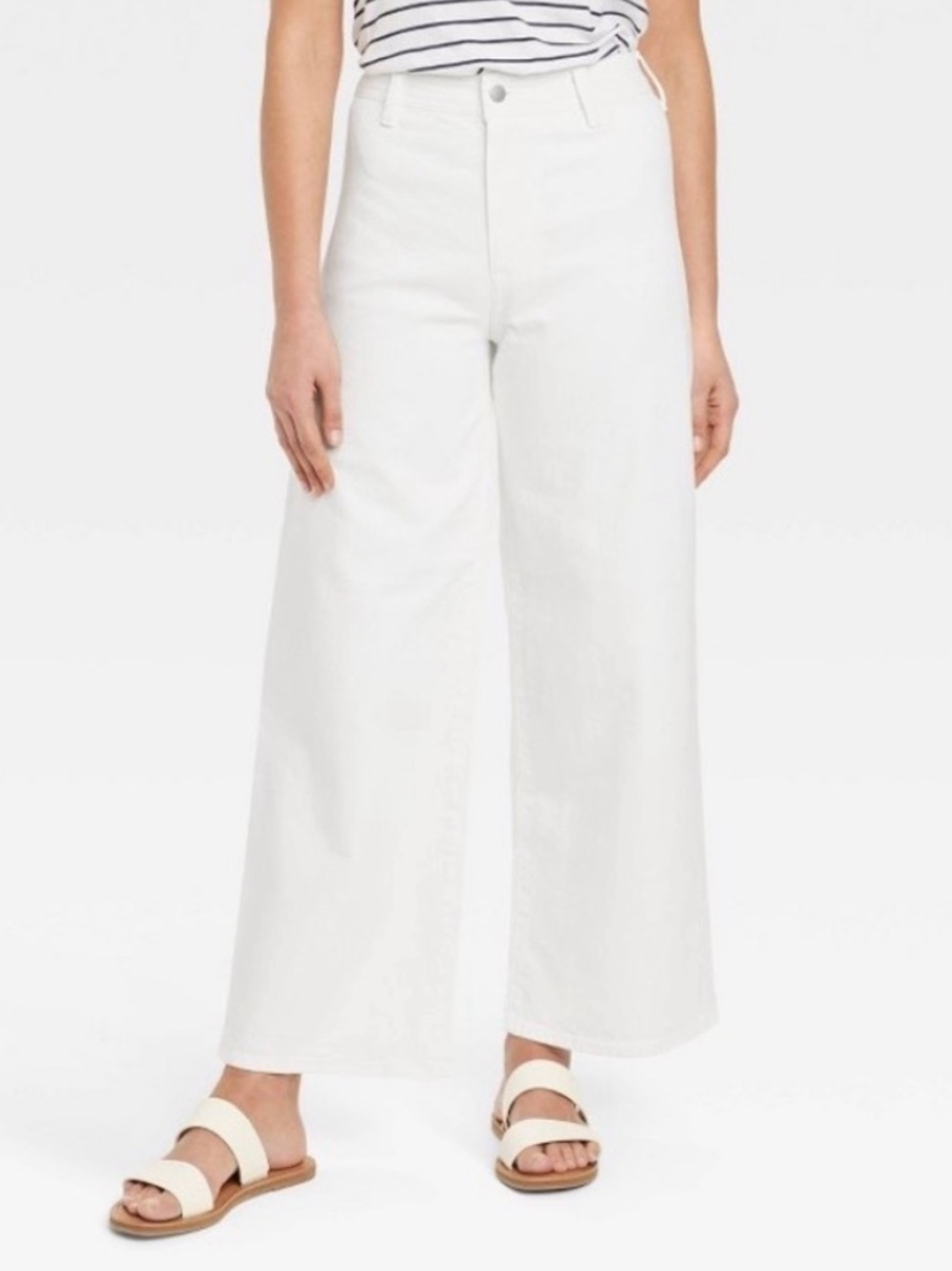NWT Women's High-Rise Sailor Wide Leg Ankle Jeans - Universal Thread™